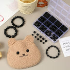 1200Pcs Black Beads, Acrylic Pony Beads, 4/6/8/10/12mm Round Smooth Bead for Bracelets, Spacer Pearl Craft Beades for Bracelet Necklace Jewelry Making (Black) - color: black