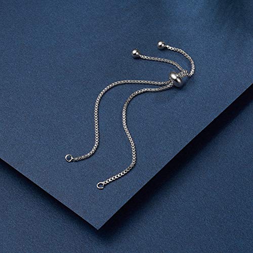 DanLingJewelry 10pcs Adjustable Slider Bracelet Slider Extender Chains Friendship Bracelets with Balls Charms Ends for Jewelry Making DIY 8 Inches(226mm) P - color: StyleⅣ-10 pcs-Platinum