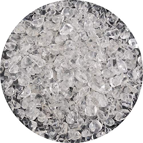 Natural Chip Stone Beads Crystal Quartz 5-8mm About 400 Pieces Irregular Gemstones Healing Crystal Loose Rocks Bead Hole Drilled DIY for Bracelet Jewelry Making Crafting (5-8mm, Clear Crystal Quartz) - color: Clear Crystal Quartz