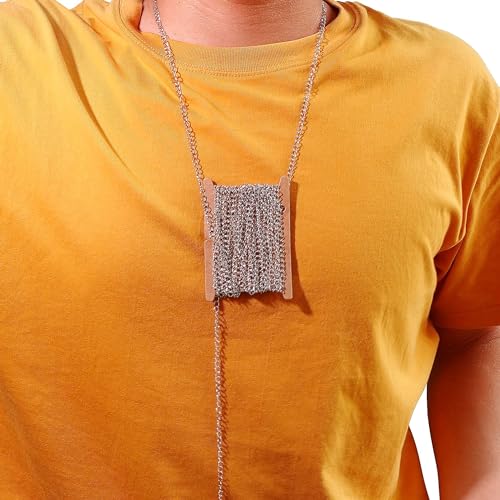 THREENEST 16.4-Feet Width 4mm Stainless Steel Extander Chains, Welded Permanent Cable Craft Tail Curb Chain for Necklace Bracelet Earring Jewelry Making - color: Stainless Steel, size: Extender Chains(Width 4mm)