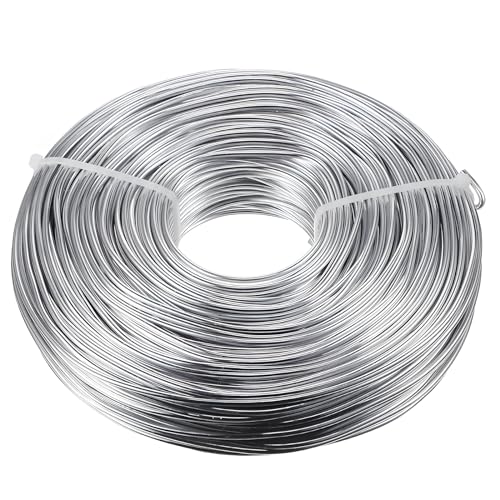 TecUnite Aluminum Craft Wire for Sculpting Bendable Metal Beading Wire for DIY Jewelry Making (1 Roll,Silver,100 m x 3 mm) - size: 100 M X 3 Mm