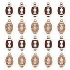 20PCS Sports Charms Enamel Basketball Baseball Pendant Charms for Jewelry Making Rhinestone Ball Game Softball Charms for Necklace Bracelet Earrings DIY Crafts - color: Set 4