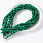 Natural Malachite Stone Disk Spacer Beads 6x2mm 38cm/str Flat Rondelle Loose Semi Gemstone Caps for Making Bracelets Necklace - color: Malachite