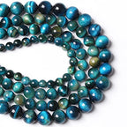 4MM 88PCS Peacock Blue Tiger Eye Stone Beads Natural Crystal Spacer Loose Beads for Jewelry Making DIY Bracelet Semi Precious 1 Strand 15 inches - color: Blue Tiger Eye, size: 4mm