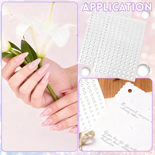 324 Pcs Clear Dewdrop Droplets Stickers Self-Adhesive Round Water Drops Embellishments Flatback Resin Round Craft Beads for DIY Scrapbooking Crafts Card Making Decor Accessories