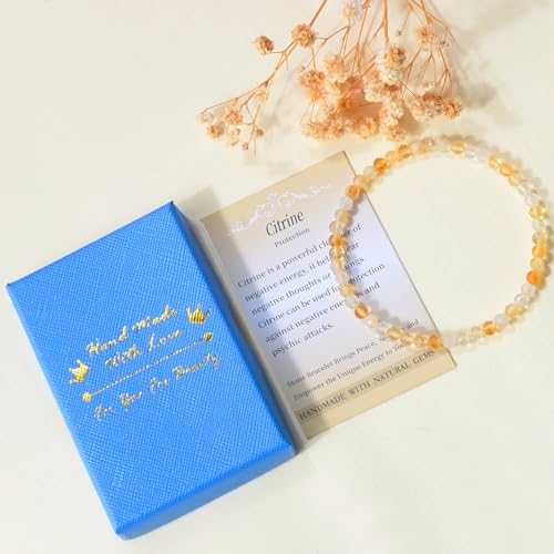 MASSIVE BEADS Natural Genuine Gemstone Beads Healing Crystal Chakra Reiki Jewelry Faceted Round Beads Bracelets 3mm - color: Citrine