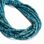 195 Pcs 2x4mm Turquoise Blue Sea Sediment Imperial Jasper Stone Bead Heishi Disc Beads for Bracelets Jewelry Making Crafts - color: Turquoise Blue Imperial Jasper, size: 2x4mm
