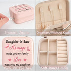 Daughter in Law Gifts from Mother in Law Christmas Mothers Day Birthday Gifts for Daughters-in-Law Future Daughter-in-Law Gift Wedding Engagement Gift from Mother-in-Law Portable Jewelry Box - color: daughter in law