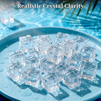 DomeStar Fake Ice Cubes, 20 PCS 1inch Acrylic Fake Ice Vase Fillers Centerpiece Photography Accessories Food Props Table Scatter Decoration