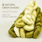Natural 100% Silk Thread, Handmade Embroidery Thread Silk Floss 8 Colors 110m Each (72) - color: 72