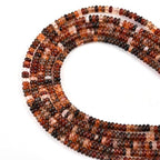 160pcs 4x2mm Natural Banded Brown Agate Disk Rondelle Spacer Stone Semi Precious Gemstone Loose Beads for Jewelry Making 15 Inch - color: Banded Brown Agate