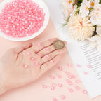 1000Pcs Transparent Letter Beads Acrylic Mixed Alphabet Beads Flat Round Disc Spacer Bead White Alphabet Pattern Loose Bead for Bracelet Necklace Jewelry Making 7x4mm Pearl Pink - color: Pearl Pink