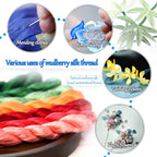 Mulberry Silk Floss Embroidery Thread Floss-Cross Stitch Threads China Silk Woven Jewelry Threads DIY Sewing Kits (51) - color: 51