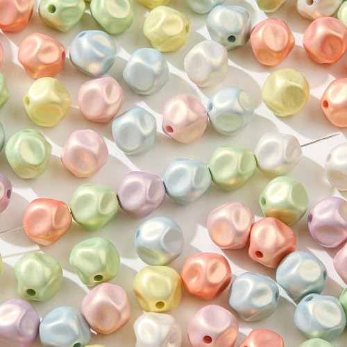 16mm Acrylic Beads 100pcs Cute Candy Colors Bead Spacer Loose Beads for DIY Crafting Necklace Bracelet Jewelry Making Keychain (Lime&Light Teal) - color: lime&light teal