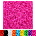 IOOLEEM Hot Pink Seed Beads, 4000+ pcs 3mm Glass Beads for Jewelry Making, Bracelets - color: Hot Pink, size: 3mm / 4000pcs
