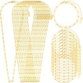 20 Pcs Chain Necklace Bracelets Kit, 18K Gold Paperclip Chain, Including 18 Inch Necklace & 6.5 Inch Charm Bracelet with Lobster Clasps, Perfect for Women DIY Jewelry Making - color: 20 PCS 18K Gold