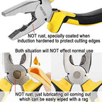 DOWELL Lineman's Pliers - 8 Inch Combination Pliers with Cutter, Nickel Chromium Steel Construction, Professional Handle - size: 8" Lineman's Pliers