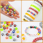 richginker 600pcs Polymer Clay Beads Friendship Bracelet Making kit Cute Fun Charms Beads for Bracelet Making DIY Arts Crafts Birthday Gifts Toys for Kids Girls Age 4-13 Ball - color: 3#Ball