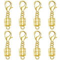 925 Silver Magnetic Necklace Clasp with Lobster Clasp,Magnetic Necklace Clasps and Closures for Bracelet Necklace Extender (8golden) - color: 8golden