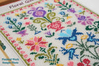 AllAboutEmbroideryUA Bead Embroidery kit Floral Quaker QA-4121 Beaded Cross Stitch Sampler
