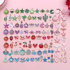 YouLuo 100Pcs Bracelet Charms for Jewelry Making Wholesale Bulk Jewelry Making Bracelets Charm KC Gold Alloy Charm Pendants and Gold Plated Enamel Charms Pendants for Bracelet Necklace - color: Multicolor+Gold