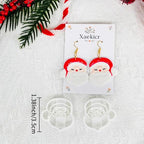 Xaekicr Christmas Santa Polymer Clay Cutters Set – Clay Earring Cutters for DIY Earrings – Cute Holiday Face Clay Molds – Polymer Clay Tools for Jewelry Making - color: F color