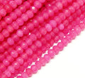Perlin Agate & Jasper Gemstone Strand Beads 4 mm Rondelle 110 Pieces Jewellery Beads Semi-Precious Stone for Jewellery Necklace Bracelet Earrings (Pink Agate) - color: pink agate