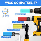 4PCS 1/2" Drive Wheel Protector Impact Socket, Non-Marring Lug Nut Deep Socket Set, CR-MO, 6 Point, Color-Coded Protective Socket | Metric 17 19 21 22 mm - size: 1/2" Protective Cover Sockets 4pcs