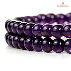 BEADNOVA 4mm Natural Amethyst Purple Quartz Gemstone Round Loose Beads for Jewelry Making (90-92pcs) - color: 21) Amethyst Quartz Round Beads, size: 4mm