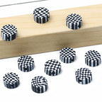 Airssory 100 Pcs Black & White Plaid Squares Beads Polymer Clay Mosaic Bead for Handmade Crafts Jewelry Making Supplies - 10x4.5mm - color: Mosaic Bead_10x4.5mm