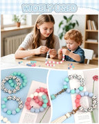 100 Pcs 15mm Silicone Beads for Keychain Making, Butterfly Silicone Beads Bulk Round for Bracelets Pens Crafts Jewelry Making (Butterfly) - color: Butterfly