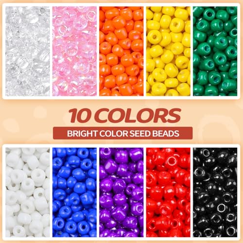 2000pcs Yellow Glass Round Beads, 4mm, Loose Beads for Jewelry Making, Bead Weaving, DIY Craft Projects - color: Yellow