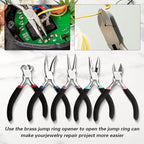 Needle Nose Pliers, Needle/Chain Nose Jewel Pliers for Jewelry Making, needle nose pliers for jewelry making jewelry tool tiny pliers for jewelry-Matte Handle - color: Needle Nose Pliers-black Blue