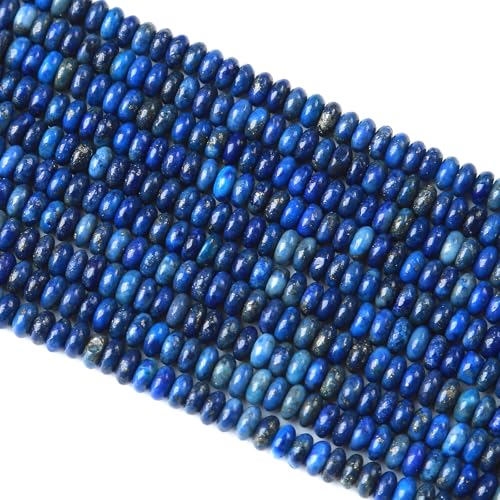 2x4MM 150PCS Lapis Lazuli Tube Rondelle Abacus Disk Spacer Loose Beads for Jewelry Making - color: Lapis Lazuli, size: 2x4mm abacus-shaped