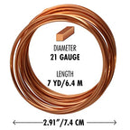 The Beadsmith Square Craft Wire - Medium Temper Beading Wire, Copper Color, 21 Gauge, 7 Yards - color: Copper, size: 21 Gauge, 7 Yard Coil