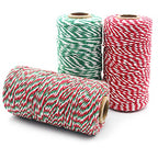 Anvin Natural Jute Twine - 984 Feet, 10 Ply, 2mm Thick, Green, Red, White (Pack of 3) - Bakers, Butcher, Baking, Arts & Crafts, Gardening - color: Red White & Green White & Red White Green