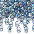 100pcs Dark Slate Gray Glass Teardrop Beads Charm Water Drop Faceted AB Color Plated Bead Top Drilled Sparkly Prisms Chandelier Dangle Charms for DIY Earrings Necklace Bracelet Jewelry Craft 10.5x8mm - color: Dark Slate Gray