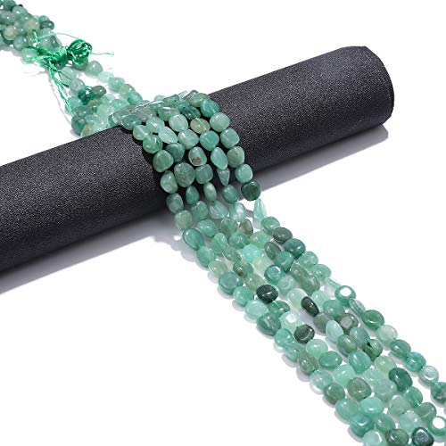 BEADIA Irregular Natural Green Aventurine Jade Stone Loose Semi Gemstone Beads for Jewelry Making 7-10mm 38cm - color: Green Aventurine Jade, size: 7-10mm 38cm