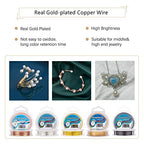 BENECREAT 22 Gauge Craft Jewelry Wire Gold Wire Copper Wire Tarnish Resistant for Beading Jewelry Making, 66 Feet/22 Yard - color: Dark Gold, size: 22-Gauge(66-Feet/22-Yard)