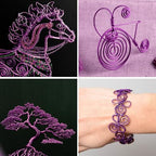 Aluminum Craft Wire, 95 Feet 2.0mm/ 14 Gauge Purple Bendable Soft Metal Aluminum Wire Roll Bulk for DIY Crafts Sculpting Jewelry Making - color: Purple, size: 14 Gauge