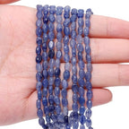 70pcs Natural Blue Aventurine Stone Beads，4x6mm Egg Shape Loose Gemstone Beads for Jewelry Making Design Earring Necklace - color: blue aventurine