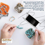 Soft Flex 49 Strand Beading Wire - Medium 0.19 Diameter - 10 Feet Nylon Design Wire - style: Black