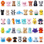 Ferreve 40 Pcs 3D Animal Silicone Focal Beads for Pens, Keychain Making, Focal Beads Bulk for Beadable Keychain DIY Crafts Necklace Bracelet Phone Chain Charms Jewelry Making - style: Animal C