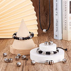 Cheriswelry 20pcs Barrel Striped 304 Stainless Steel Beads European Large Hole Metal Beads Mini Loose Spacer Beads Slide Charms 12x10mm for DIY Earring Bracelet Necklace Jewelry Making - color: Barrel Striped