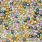 0.9 oz (25g) Mix of 280pcs 4mm Round Faceted Fire Polished Czech Glass Beads, Golden Shades - color: 4mm Gold Mix, size: 25 g