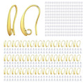 18K Gold Plated Earring Hooks, 230PCS Earring Findings with Earring Backs for Jewelry Making Hypoallergenic Ear Wires Fish Hook for DIY Earrings Bulk Pack - color: 18K Gold-Big Earing Hooks