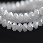 415pcs Rondelle Crystal Glass Beads 2mm 4mm 6mm 8mm Mixed Sizes, Faceted Briolette Spacer Czech Seed Loose Beads for DIY Jewelry Making (Light Gray) - color: Light Gray