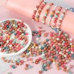 1000pcs Colorful Letter Beads, 4x7mm Acrylic Alphabet Beads A-Z Round Letter Beads for Friendship Bracelets Necklaces DIY Crafts Gifts Jewelry Making (Colorful Gold) - color: pink/gold