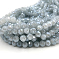415pcs Rondelle Crystal Glass Beads 2mm 4mm 6mm 8mm Mixed Sizes, Faceted Briolette Spacer Czech Seed Loose Beads for DIY Jewelry Making (Light Gray) - color: Light Gray