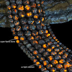 8mm Flame Stone Natural Stone Beads Round Loose Beads for Jewelry Making Yochus DIY Beads Bracelet Necklace - color: Flame Stone, size: 8mm